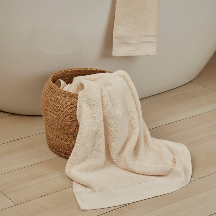 Набор полотенец Шанти для рук и банное (кремовый)