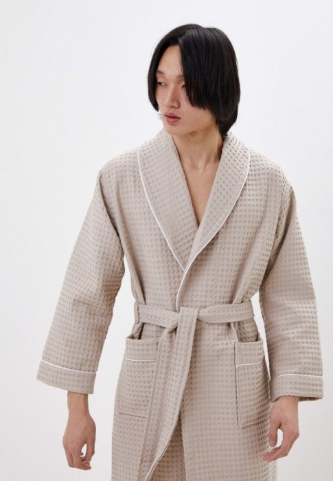 Герман (беж) S Халат вафельный