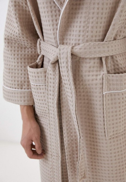 Герман (беж) S Халат вафельный