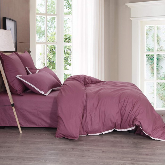 Джоконда (марсала) Евро Комплект постельного белья сатин