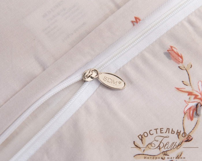 Эрин кремовый Комплект постельного белья сатин Евро 4н