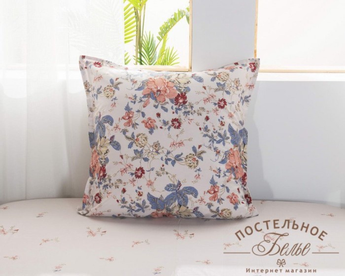 Эрин кремовый Комплект постельного белья сатин Евро 4н