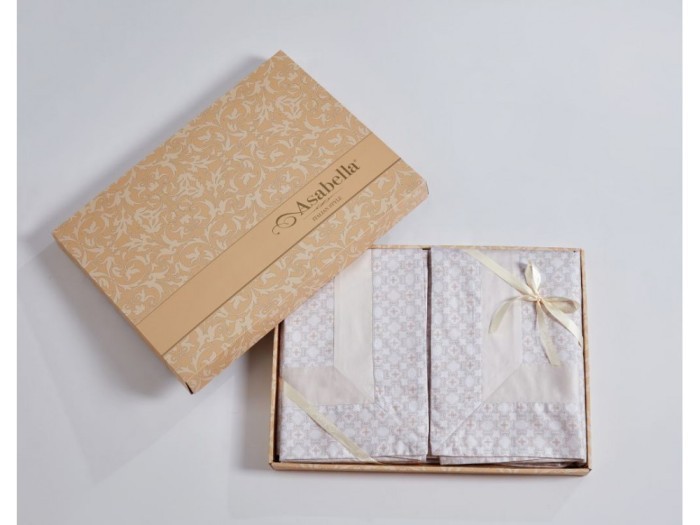 Постельное белье Asabella 2154-6/50*70 евро египетский хлопок Premium