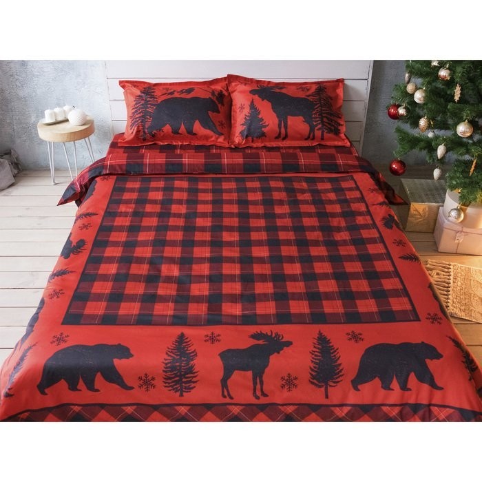 Постельное бельё «Этель», евро, «Ламберджек», 200 × 215 см, 215 × 240 см, 50 × 70 (+3) см, 2 шт., хлопок 100 %