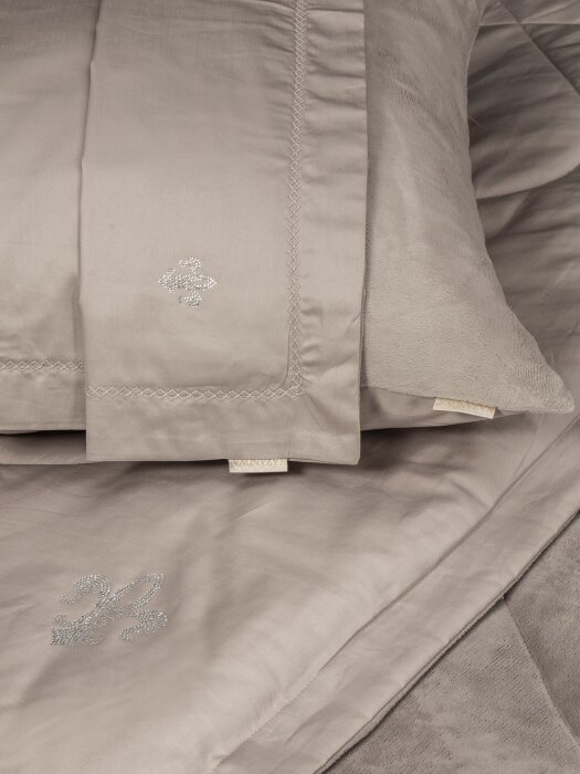 Комплекты для сна Lindor Fluffy (платина беж) Egyptian Cotton Семейный