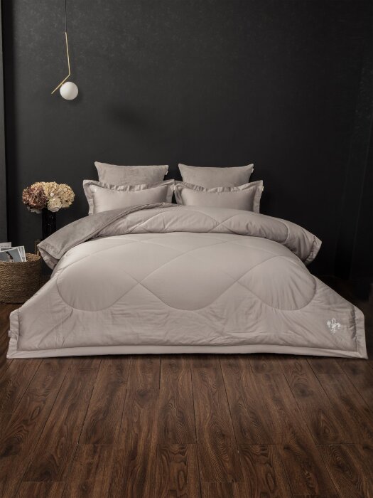 Комплекты для сна Lindor Fluffy (платина беж) Egyptian Cotton Семейный