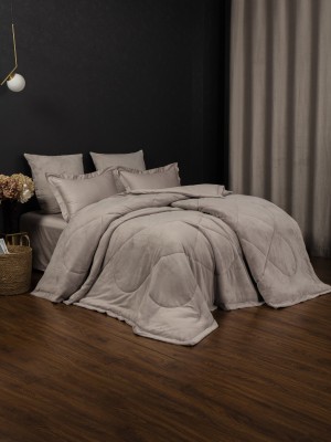 Комплекты для сна Lindor Fluffy (платина беж) Egyptian Cotton Семейный