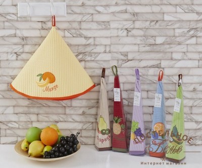 KONIK (зеленая) Салфетки Вафельные Круглая 70см