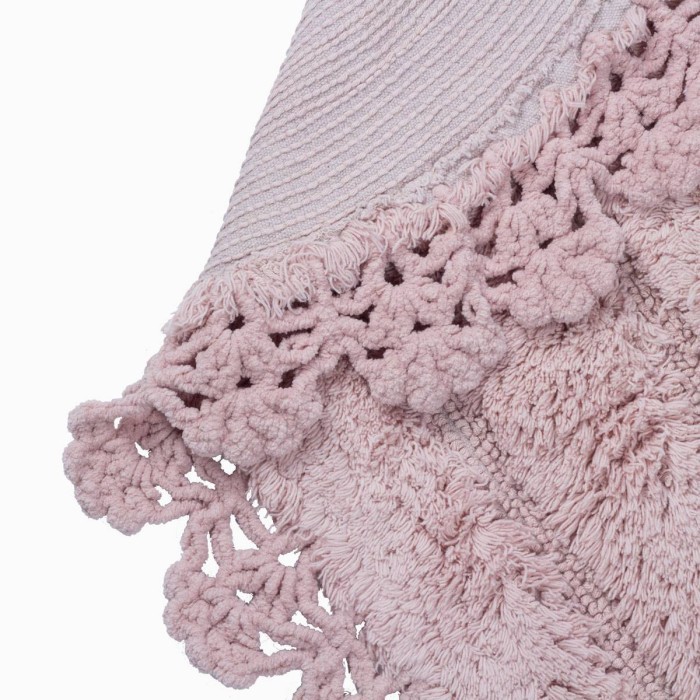 Коврик Arya С Гипюром 60Х100 2 Пр. Afro Розовый