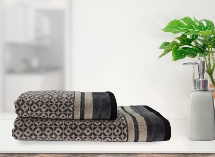 Полотенце велюровое Arya Paulo 50x90 Антрацит