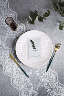 Набор тарелок Arya Diamond с фактурным рисунком 4 ед Бежевый