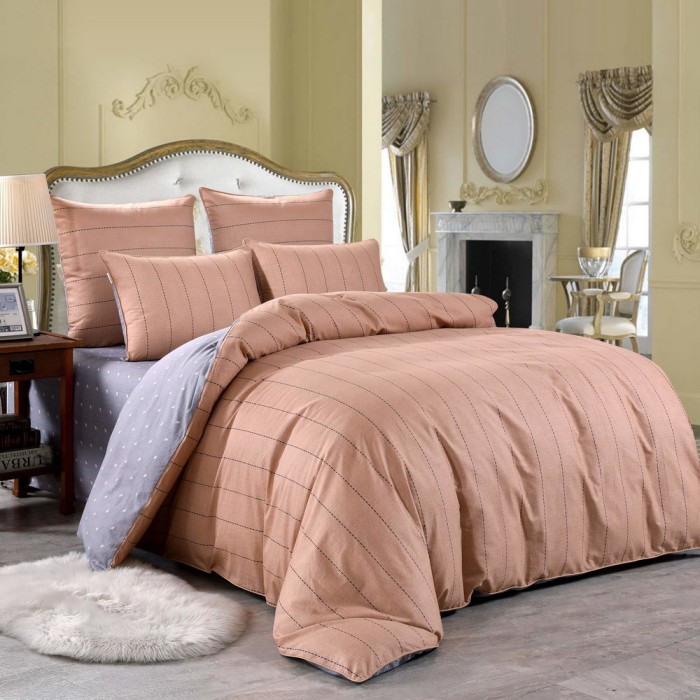 Кристиан (карамель) Комплект постельного белья сатин Евро 4н