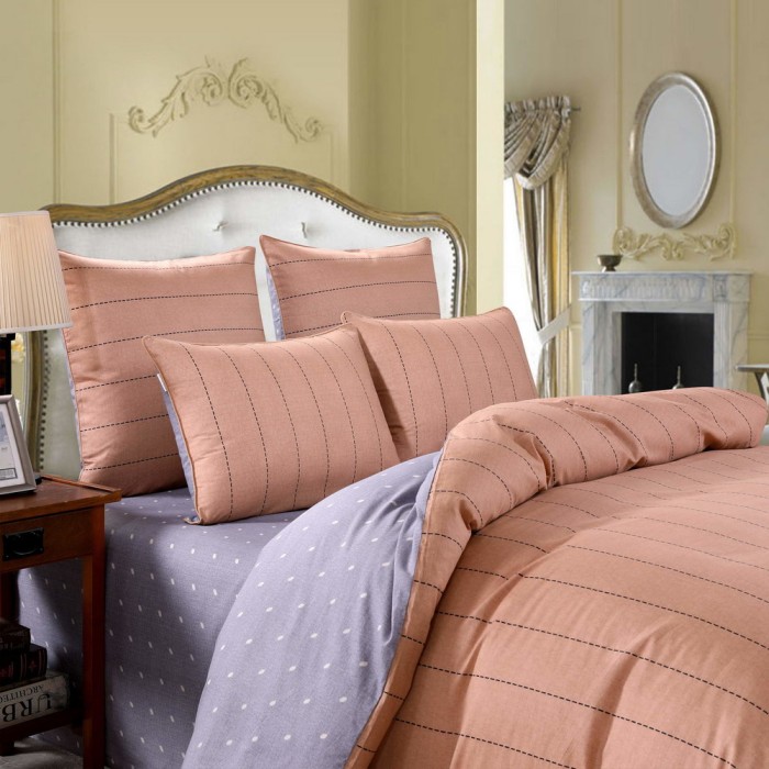 Кристиан (карамель) Комплект постельного белья сатин Евро 4н