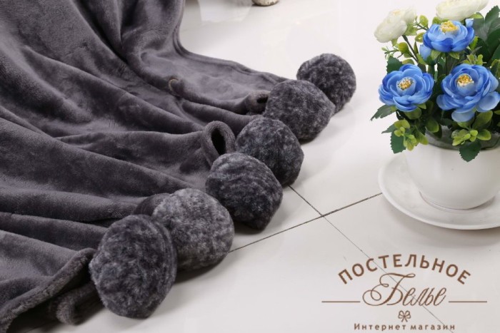 Bubble №4(темно-серый) Плед.220х230