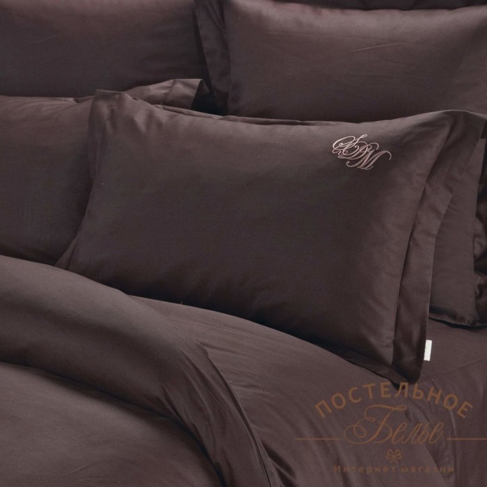 Джонатан (шоколад) Комплект постельного белья сатин Евро 4н