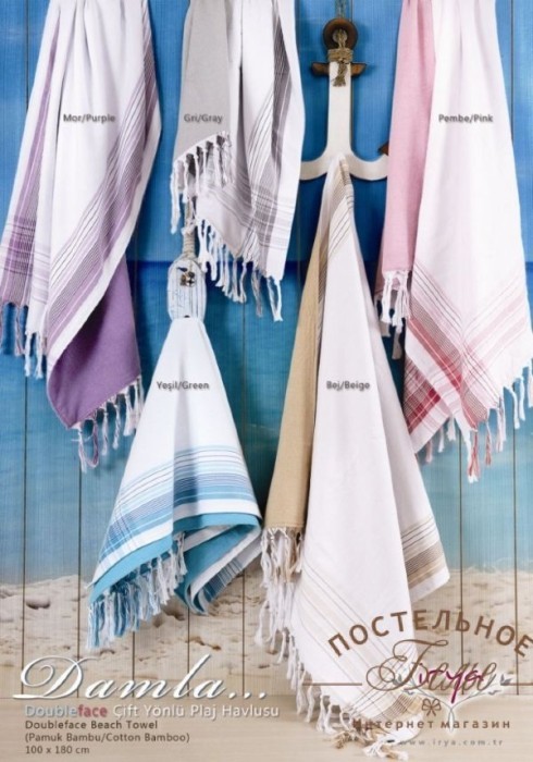 Полотенца IRYA DAMLA Damla bej (бежевый)-100x180