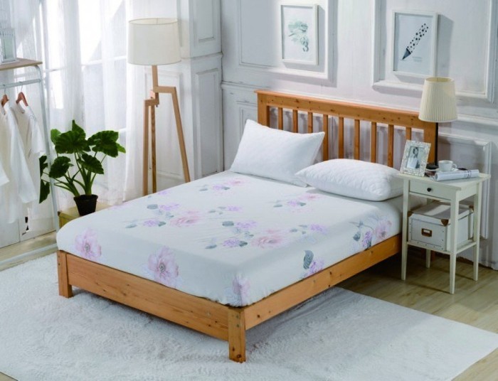 Простынь на резинки сатин печатный PCT-R-243 200x200