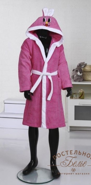 Халаты детские мультибренд Zaychik rozov-3/4 (98-104 см)