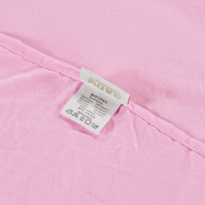 Луиза (розовая) Комплект постельного белья Жатка Евро 4н