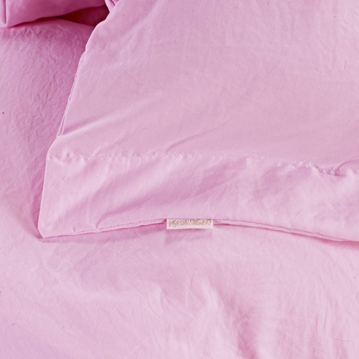 Луиза (розовая) Комплект постельного белья Жатка Евро 4н