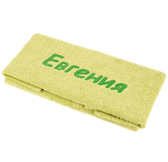 Подарочное полотенце TAC/махровое/50*90, с вышивкой, 430 г/м2 Евгения, светло-зеленый