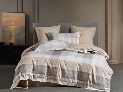 Комплект постельного белья 1,5-спальный, фланель из египетского хлопка 2303-4S