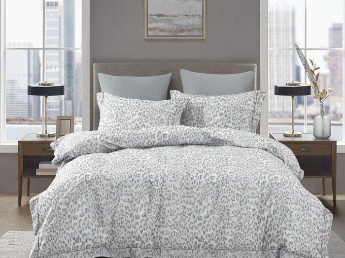 Комплект постельного белья Евро, сатин с лазерной печатью 2339-6