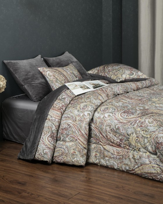 Комплекты для сна Агра (платина бургунд) АВС Cotton Евро