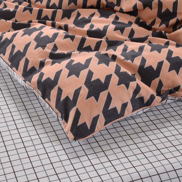 Пикасо (персик) Комплект постельного белья сатин Евро 4н