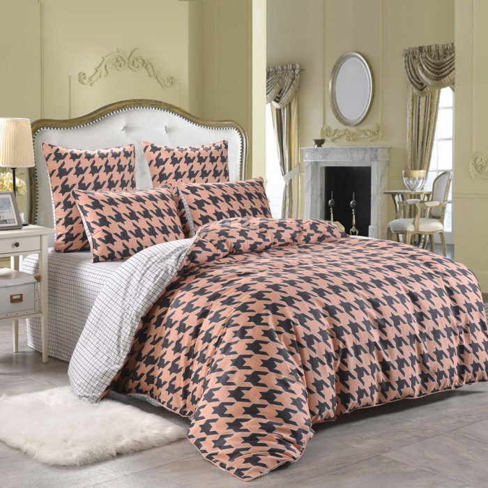 Пикасо (персик) Комплект постельного белья сатин Евро 4н