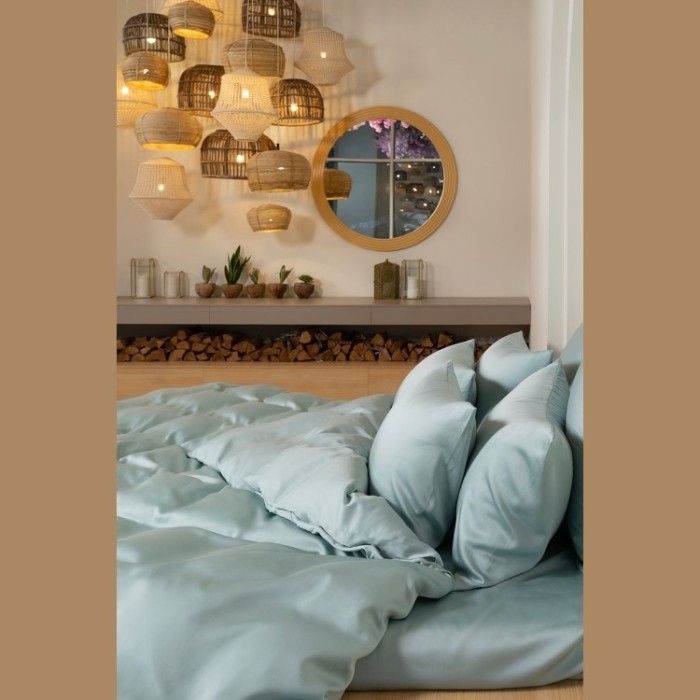 Постельное белье Sea Wave Brilliant Grass 70 Евро простыня на резинке