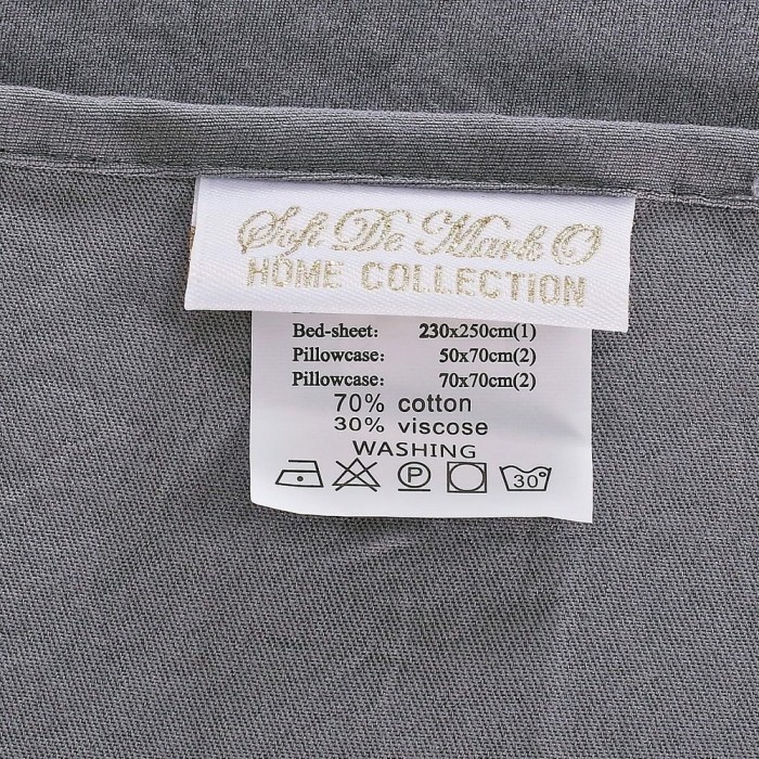 Элман (серый) Комплект постельного белья жатка Евро 4н