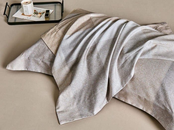 Комплект постельного белья Евро, фланель из египетского хлопка 2303-6