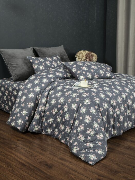 Комплекты для сна Долорес (графит) АВС Cotton Евро