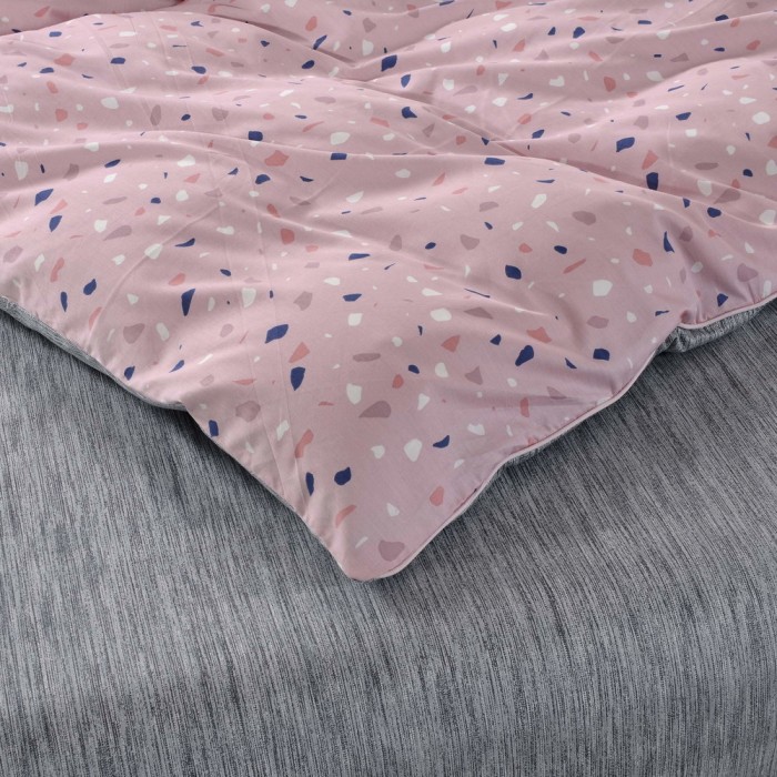 Гелия (розовая) Комплект постельного белья сатин Евро 4н