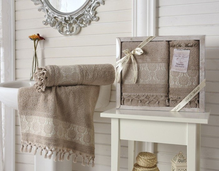 DAMASK KOZALI (кофе) 50x90-70х140 Комп. полотенец