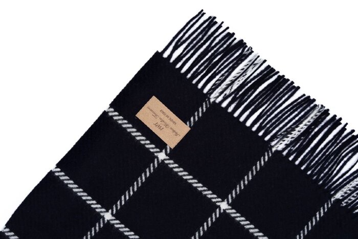 Итальянский шерстяной плед NITRA 70 Navy