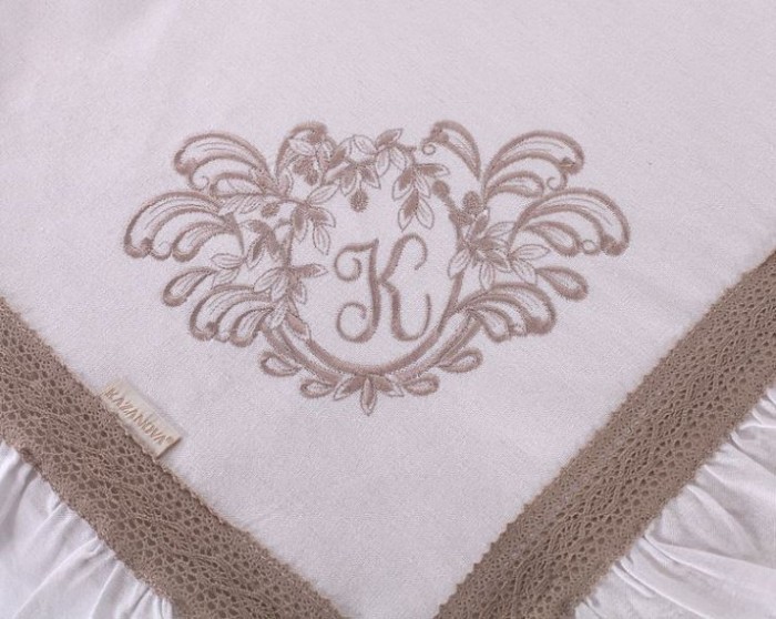 Салфетки Лен Флер-де-лис бежевый/молоко 40х40 см