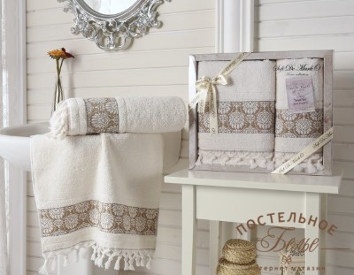 DAMASK KOZALI (крем) 50x90-70х140 Комп. полотенец