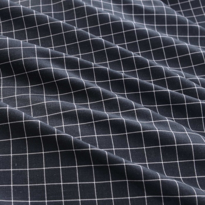 Диксан (синий) Комплект постельного белья сатин Евро 4н