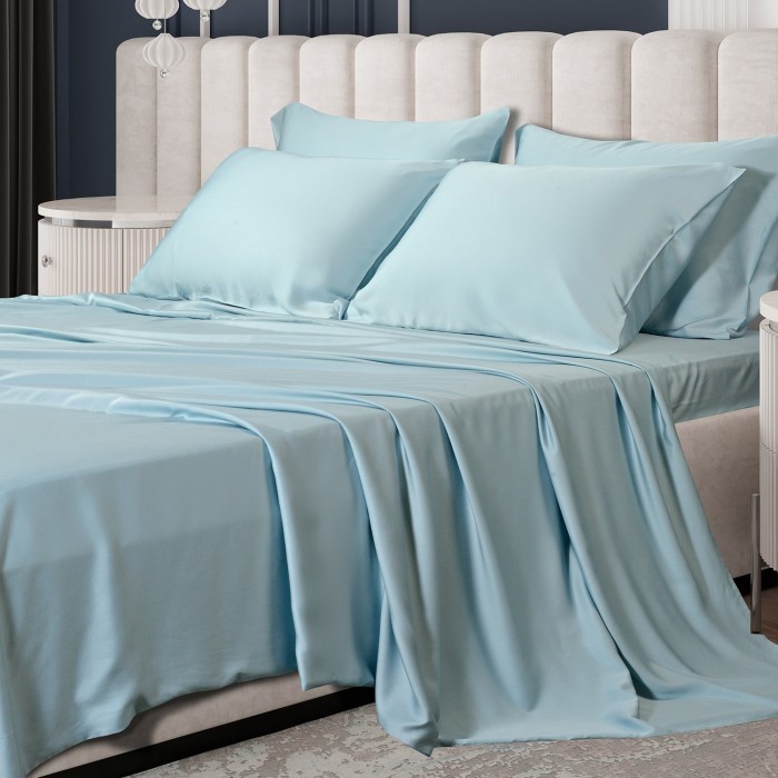 Простыня Sharmes "Bamboo", 260х240 (голубой)