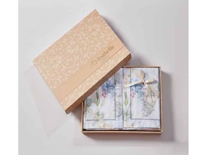 Постельное белье Asabella семейный, египетский хлопок Premium 2232-7