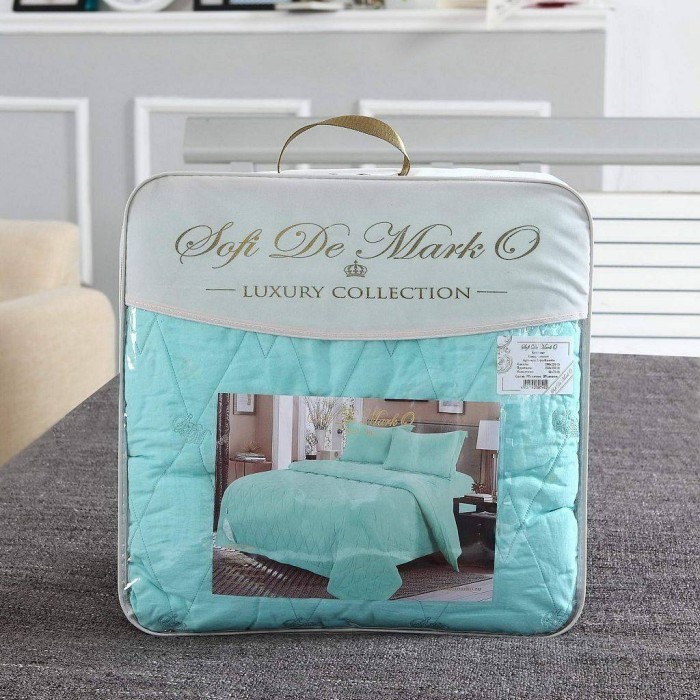 Камелия (голубая) Евро Комплект Вышивка