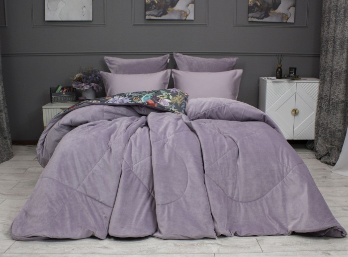 Комплекты для сна Маки (графит лаванда) ABC Egypt Cotton Евро