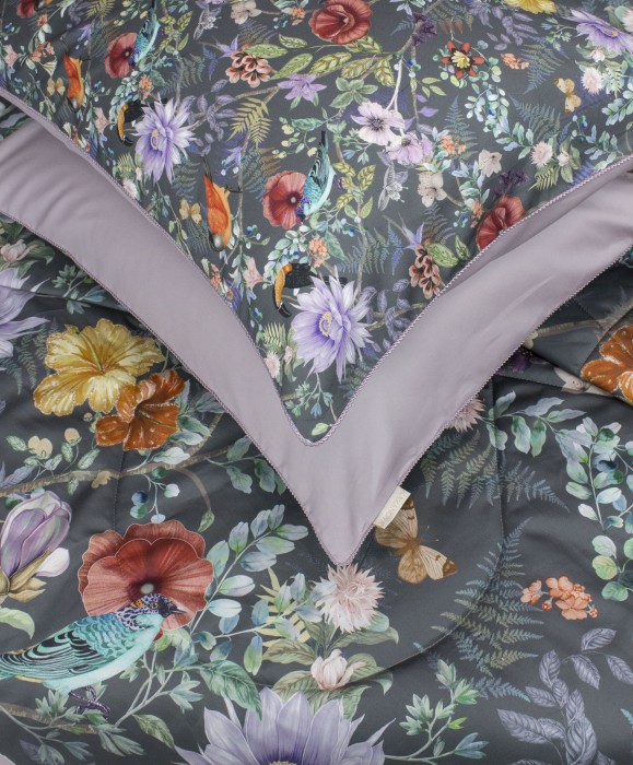 Комплекты для сна Маки (графит лаванда) ABC Egypt Cotton Евро