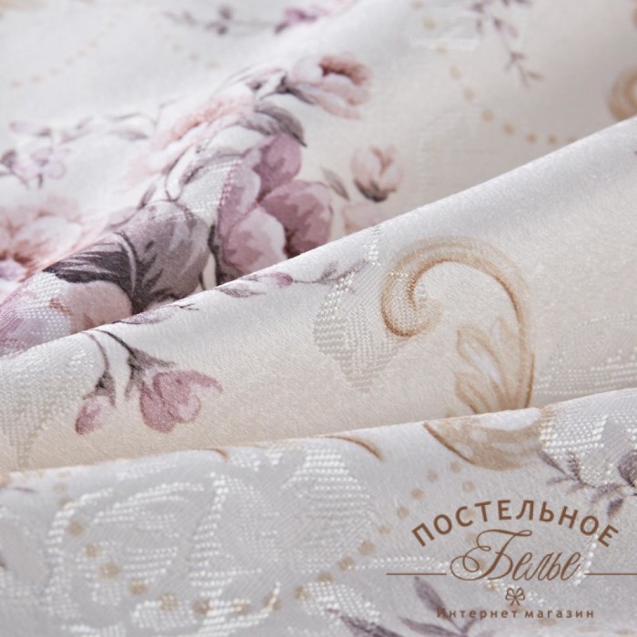 Божена (беж) Комплект постельного белья Евро 4н