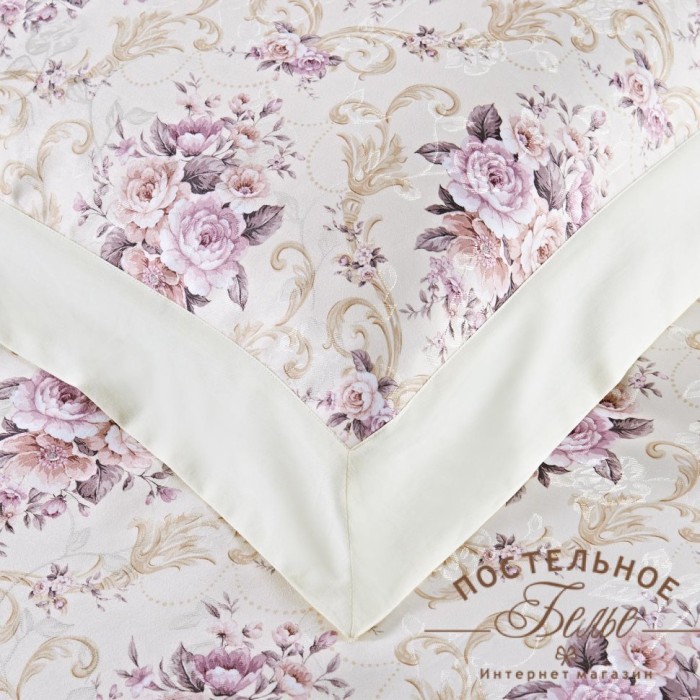 Божена (беж) Комплект постельного белья Евро 4н