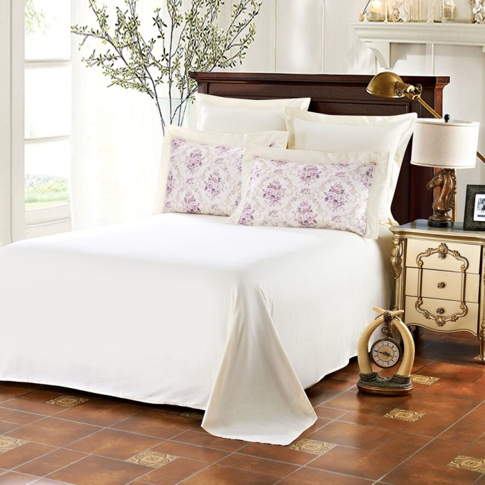 Божена (беж) Комплект постельного белья Евро 4н