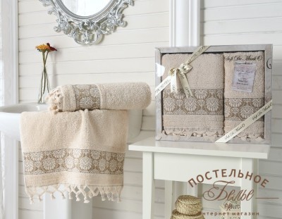 DAMASK KOZALI (св.абрикос) 50x90-70х140 Комп. полотенец