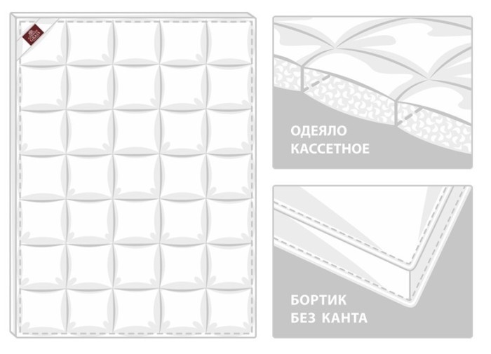 Одеяло WHITE FAMILIE DOWN теплое с бортиком 160х220